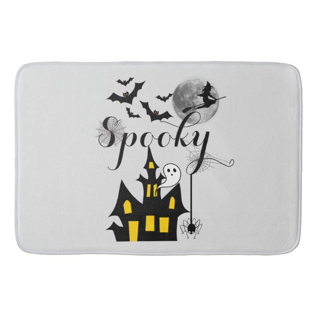 Tapis De Bain Haunted House Halloween Parti Éffrayant (Devant)