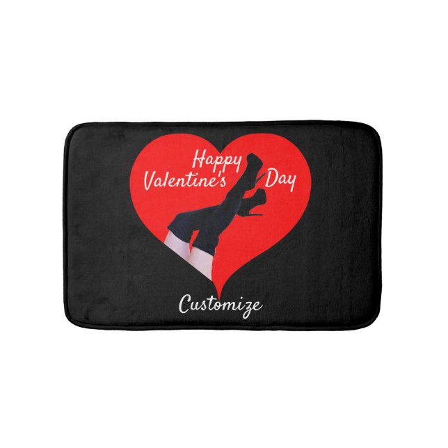 Tapis De Bain Haut de la cuisse des Coeurs rouges Bottes Valenti (Devant)