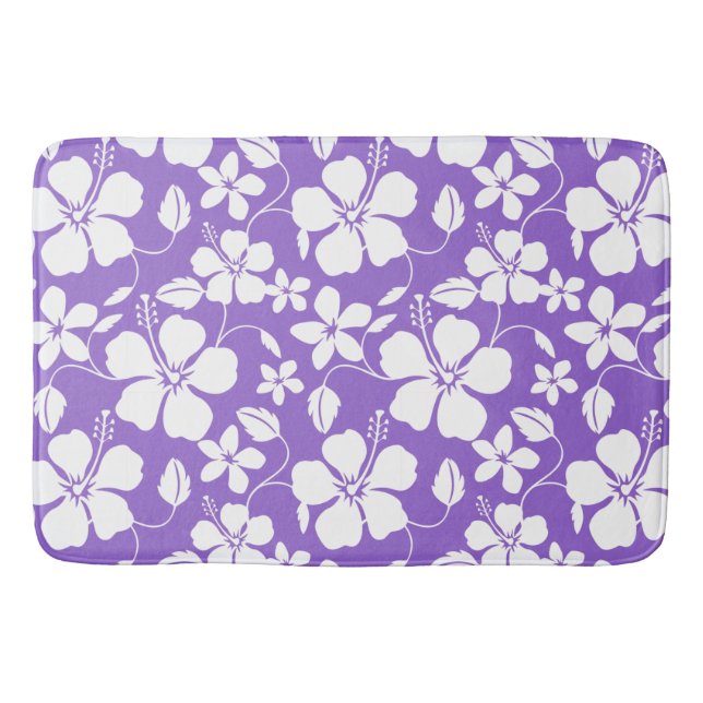 TAPIS DE BAIN HAWAIIAN HULA (HIBISCUS) LUMIÈRE PURPLE (Devant)