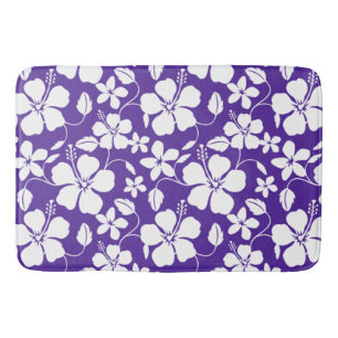 TAPIS DE BAIN HAWAIIAN HULA (HIBISCUS) PURPLE