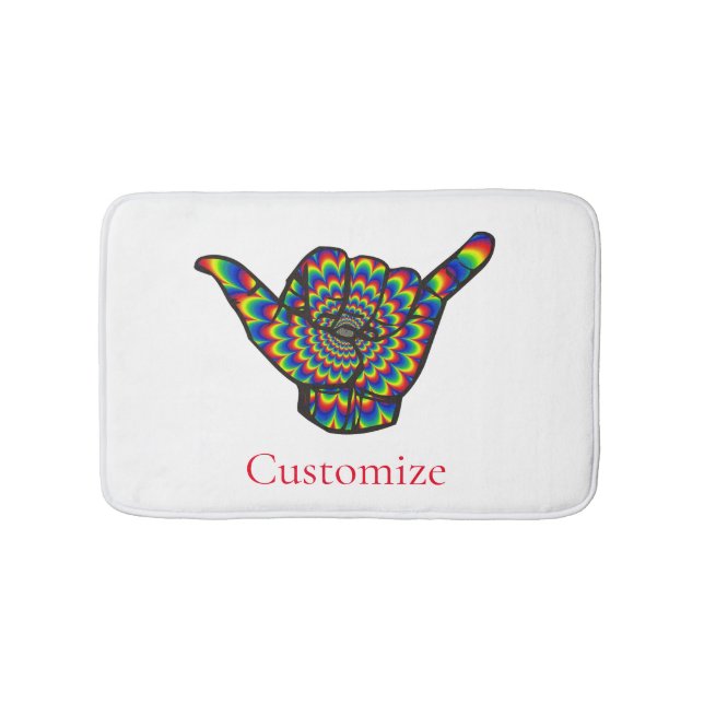 Tapis De Bain Hawaiian Shaka Psychedelic Thunder_Cove (Devant)