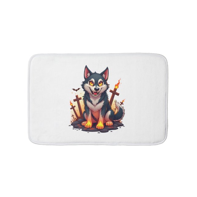 Tapis De Bain Hellhound Husky Dog (Devant)
