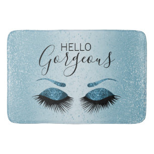 Tapis De Bain Hello Gorgeous - Eyelashes avec Parties scintillan