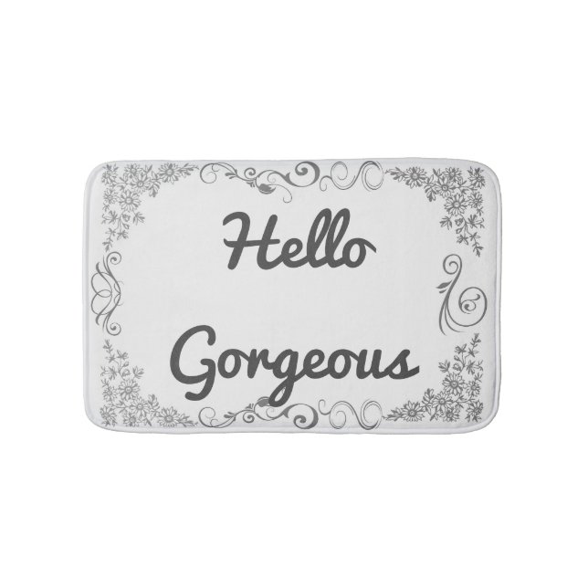 Tapis De Bain "Hello Gorgeous" Swirl Motif de bain Mat (Devant)