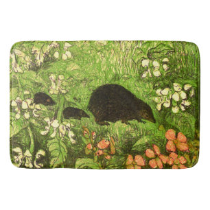 Tapis De Bain Hérisson et bébé de style Art nouveau néerlandais