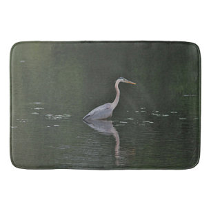 Tapis De Bain Héron de grand bleu
