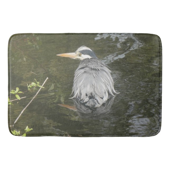 Tapis de bain Héron Gris (Devant)