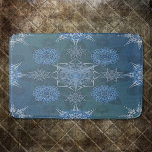 Tapis De Bain Hexa triangles yantra pétales inscription