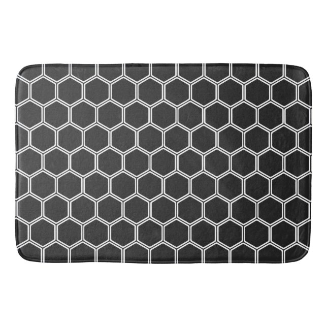 Tapis De Bain Hexagone noir cosmique 1 (Devant)