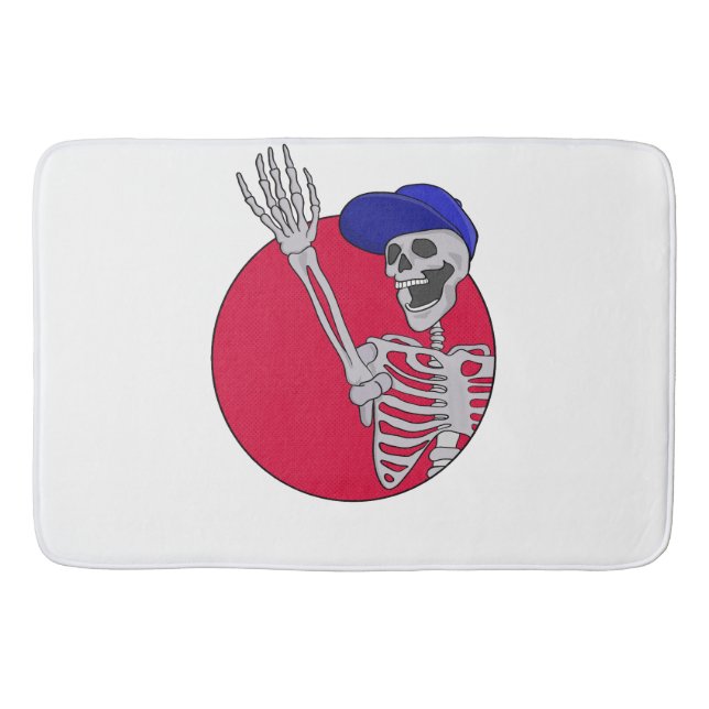 Tapis De Bain Hey Amis Cool et drôle Squelette (Devant)