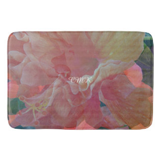 Tapis De Bain Hibiscus Pique Fabric Monogramme