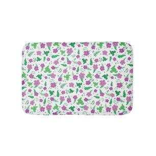 Tapis De Bain Hibiscus pourpre