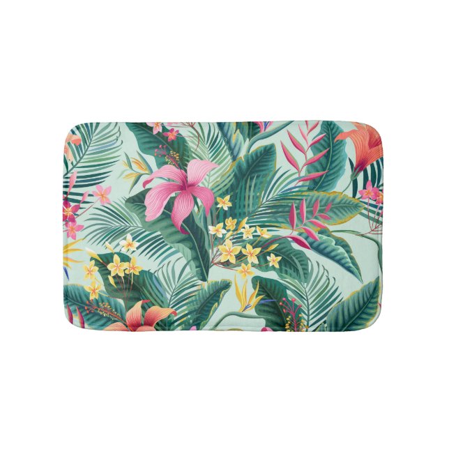 Tapis De Bain Hibiscus tropicaux : Motif Floral sans joint (Devant)