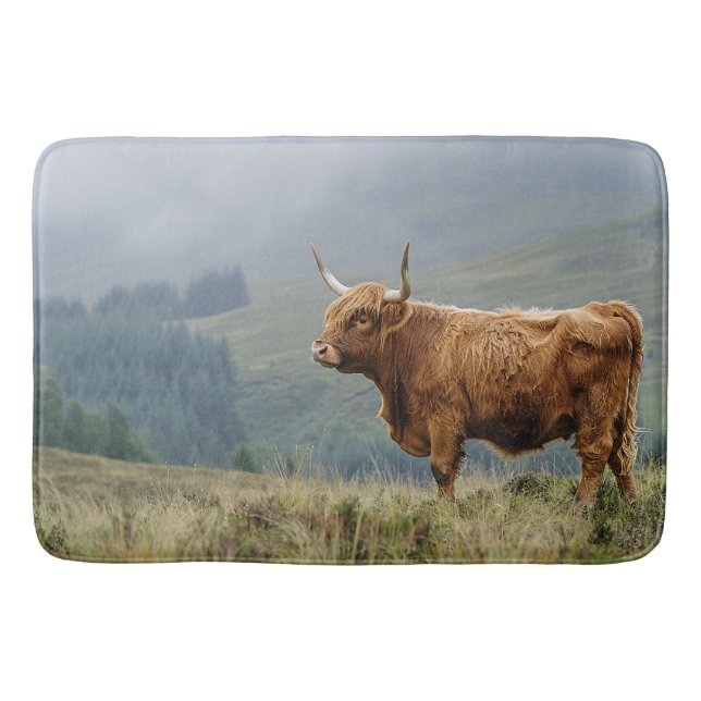Tapis De Bain Highland Cow Misty Morning (Devant)
