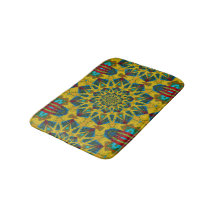 Hippie bohème bleu jaune Floral ethnique Tribal