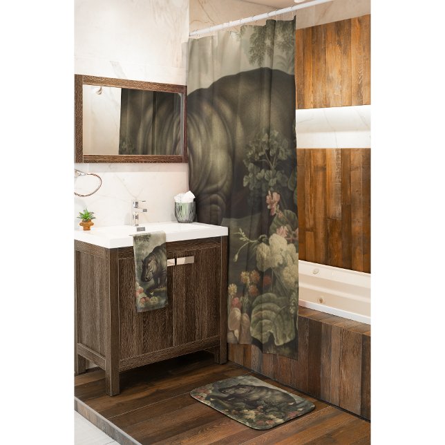 Tapis De Bain Hippo botanique vintage (Créateur téléchargé)