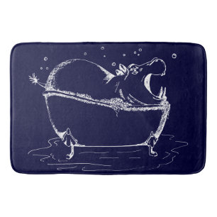 Tapis De Bain Hippo dans Bath Fun Illustration Marine