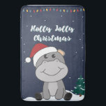 Tapis De Bain Hippo Merry Christmas Winter Animals Hippos Bath M<br><div class="desc">L'hippo à la douceur avec des lumières claires. Animaux amusants avec des cadeaux et de la neige aux vacances. Aussi drôle pour Noël en juillet. Les hippopotames sont des animaux sucrés,  parfaits pour Noël.</div>