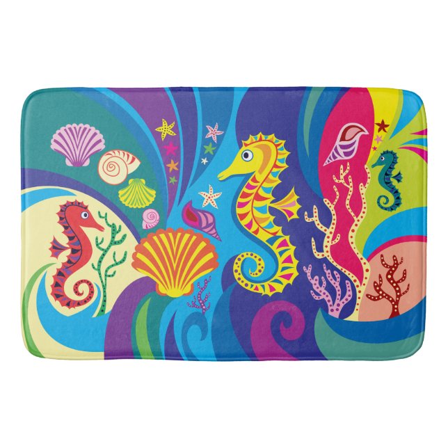 Tapis De Bain Hippocampe nautique (Devant)