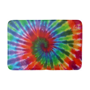 Tapis De Bain Hippy 60s les années 70 Tie Dye Retro Colorful