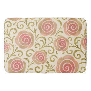 Tapis De Bain Histoire de conte de fées rose et or Roses de prin