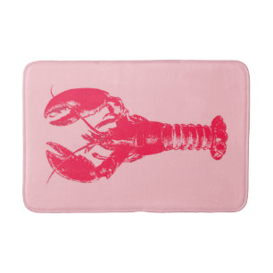 Tapis De Bain Homard de Fuchsia au rose pâle