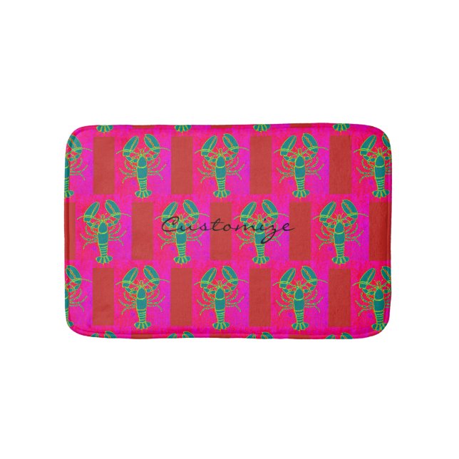 Tapis De Bain homard vert Thunder_Cove rose (Devant)