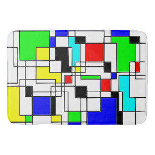 Tapis De Bain Hommage Random Carré À Mondrian
