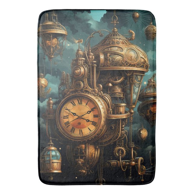 Tapis De Bain Horloges Steampunk Mat (devant Vertical)