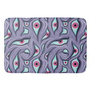 Tapis De Bain Horreur Yeux mal Purple Pastel Goth