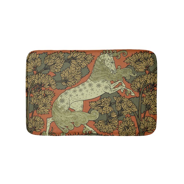 Tapis De Bain Horse Arts médiévaux Artisanat Art Nouveau (Devant)