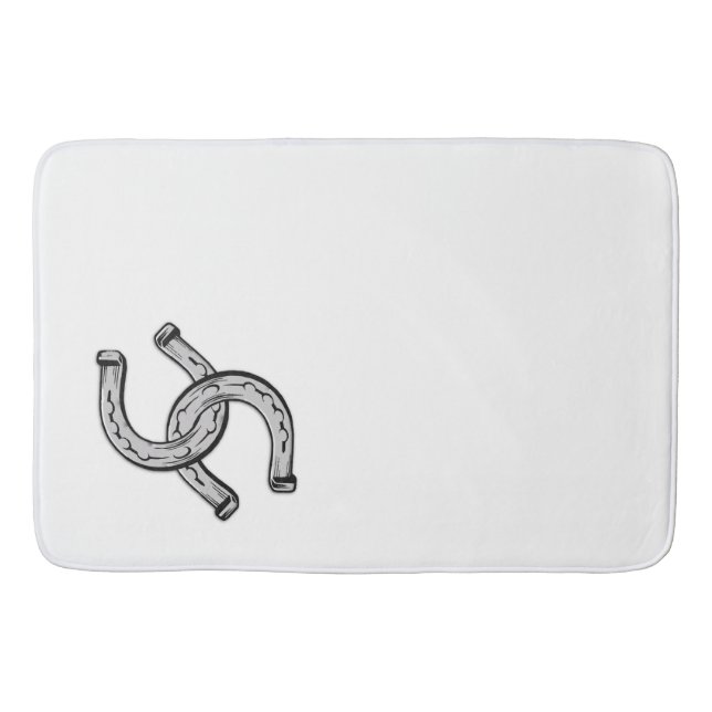 Tapis De Bain Horseshoes blanc (Devant)