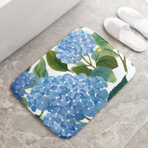 Tapis De Bain Hortensias bleus Beau jardin floral