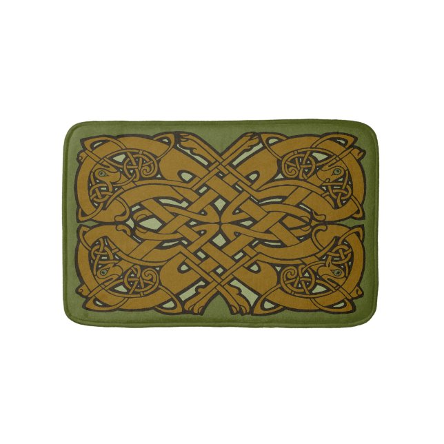 Tapis De Bain Hounds celtique Zoomorphes Petit Mat de Bain (Devant)