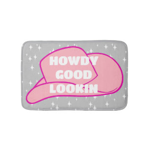 Tapis De Bain Howdy Good Loin Rancher Cowboy Casquette Grey Dorm