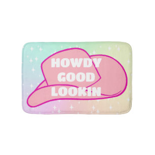 Tapis De Bain Howdy Good Lookin Rancher Cowboy Casquette Ombre
