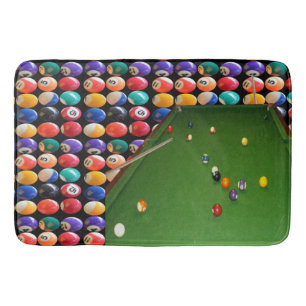 Tapis De Bain Huile De Table De Huitième Ball Avec Boules Et Coe