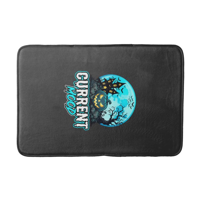 Tapis De Bain Humeur actuelle d'Halloween Citrouille hantée (Devant)