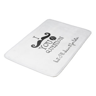 Tapis De Bain Humour de la moustache noire
