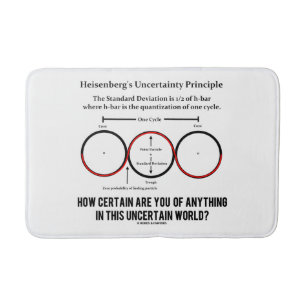 Tapis De Bain Humour de physique de principe d'incertitude de