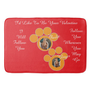 Tapis de bain humour empreinte de patte de chat po