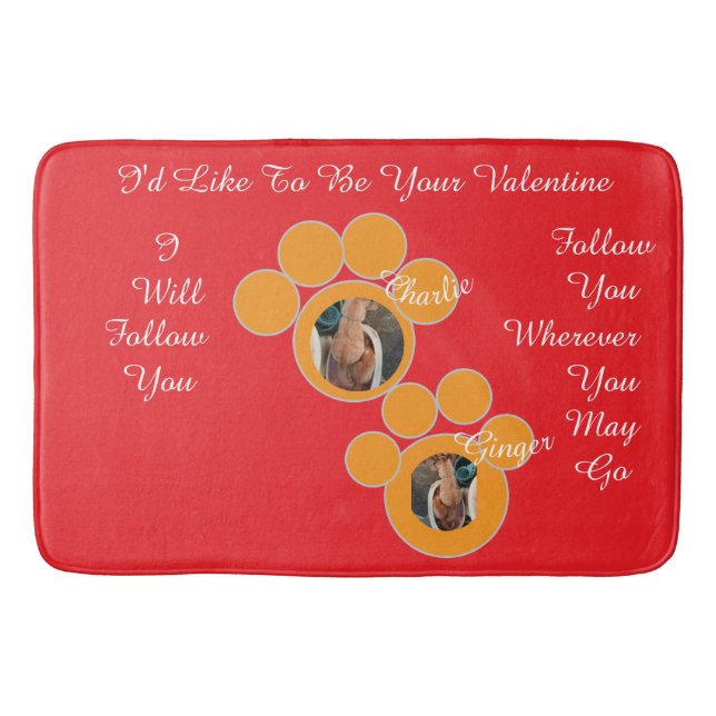 Tapis de bain humour empreinte de patte de chat po (Devant)