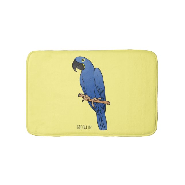 Tapis De Bain Hyacinth macaw bird cartoon illustration (Devant)