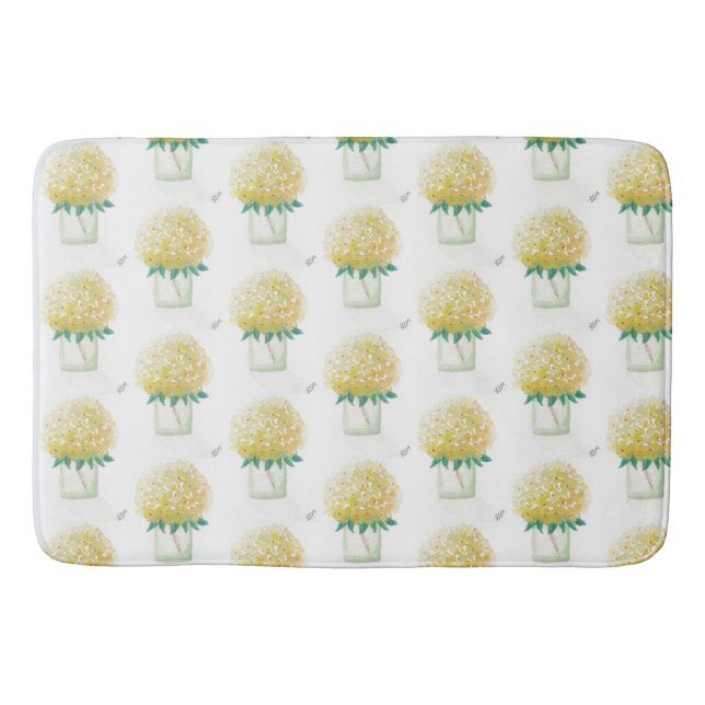 Tapis De Bain Hydrangée jaune (Devant)