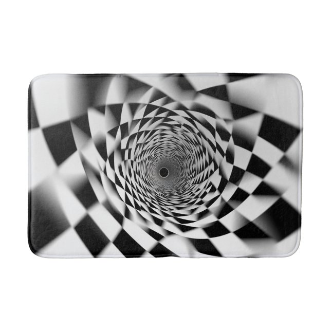 Tapis De Bain Hypnotique Spirale illusion Bain Mat (Devant)