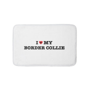 Tapis De Bain I coeur mon border collie