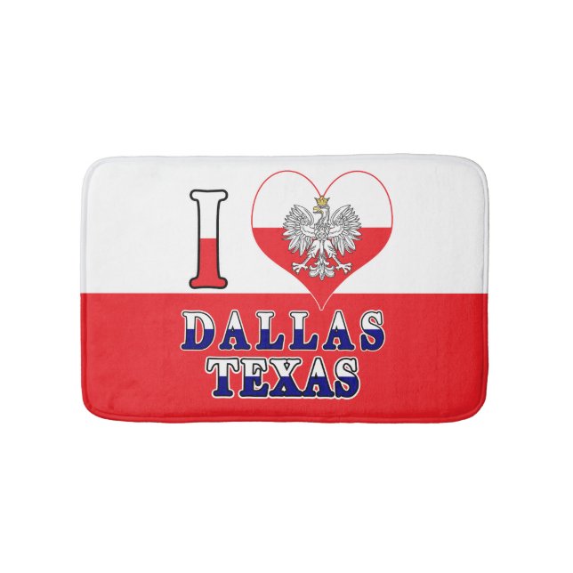Tapis De Bain I Heart Love Dallas Texas (Devant)
