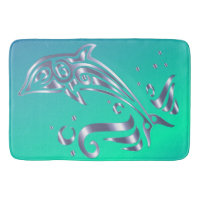 I Love Dolphins Bath Mat