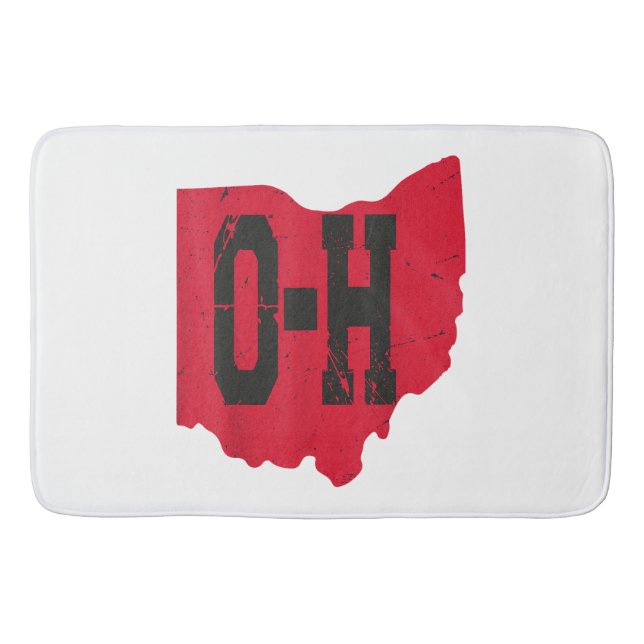 Tapis De Bain I Love My Ohio Home Script Ohio Buckeye State (Devant)