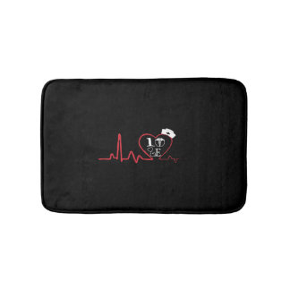 Tapis De Bain I Love Nurse Funny Assistant Médicale Occupation